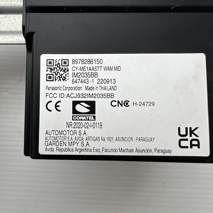2022 Mazda BT-50 TF - Electronic Module PN: 8978286150
