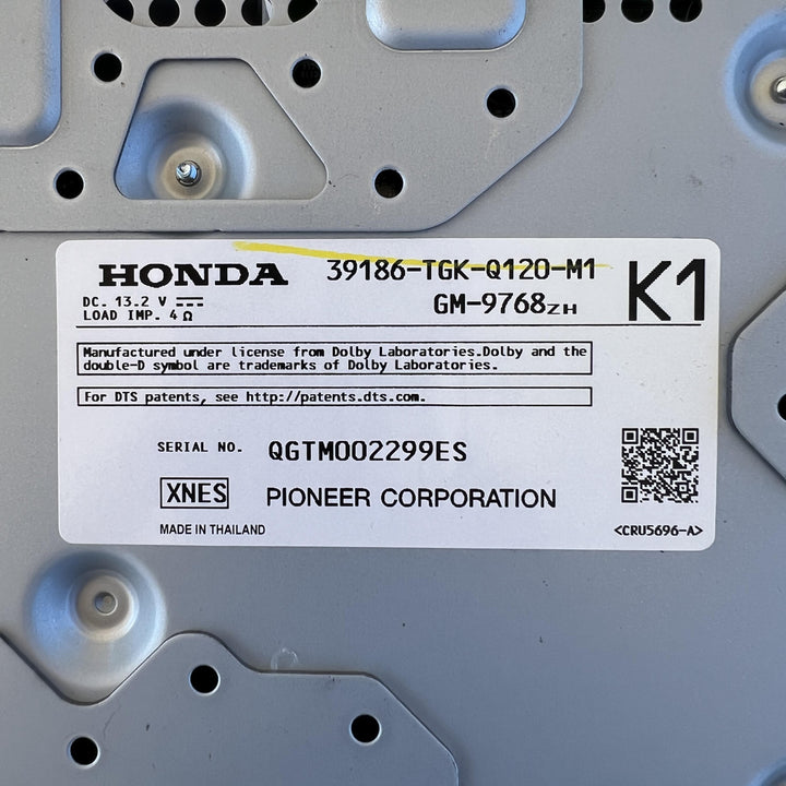2017 Honda Civic FK FK4 - Amplifier