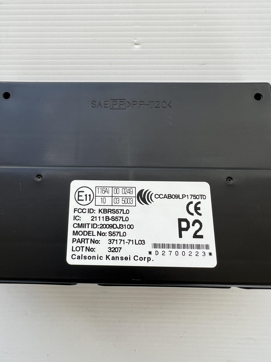 2013 Suzuki Swift IV FZ - ECU PN: 3717171L03