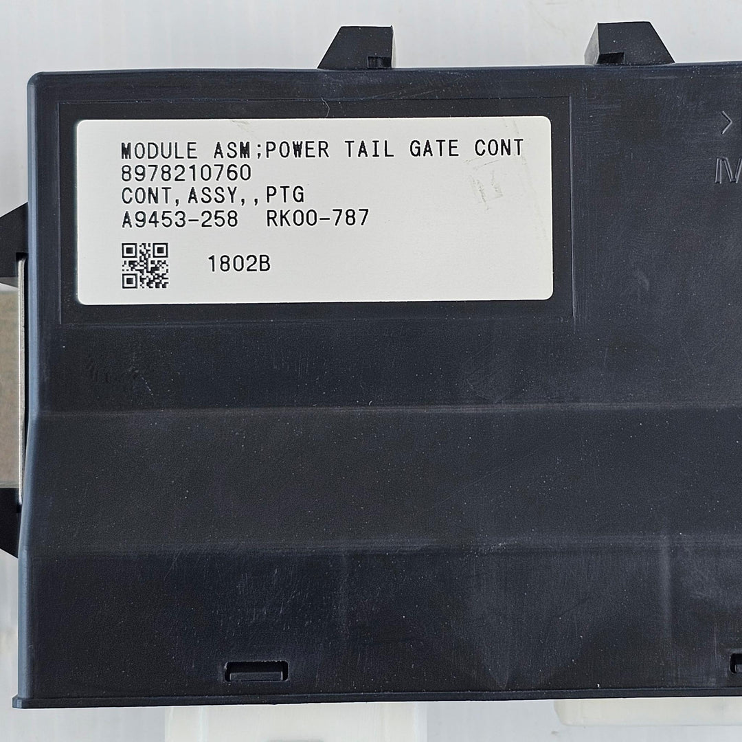 2022 Isuzu MU-X - Tailgate Module PN: 8978210760