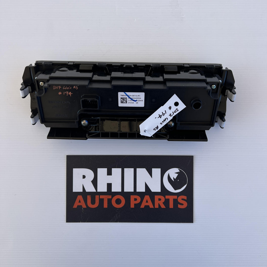 2017 Honda Civic FK FK4 - Heater/AC Controls