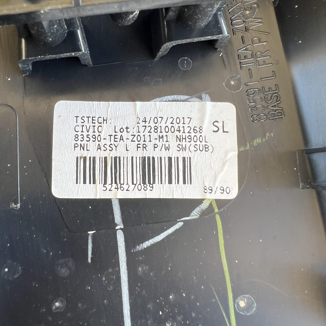 2017 Honda Civic FK FK4 - Left Front Window Switch