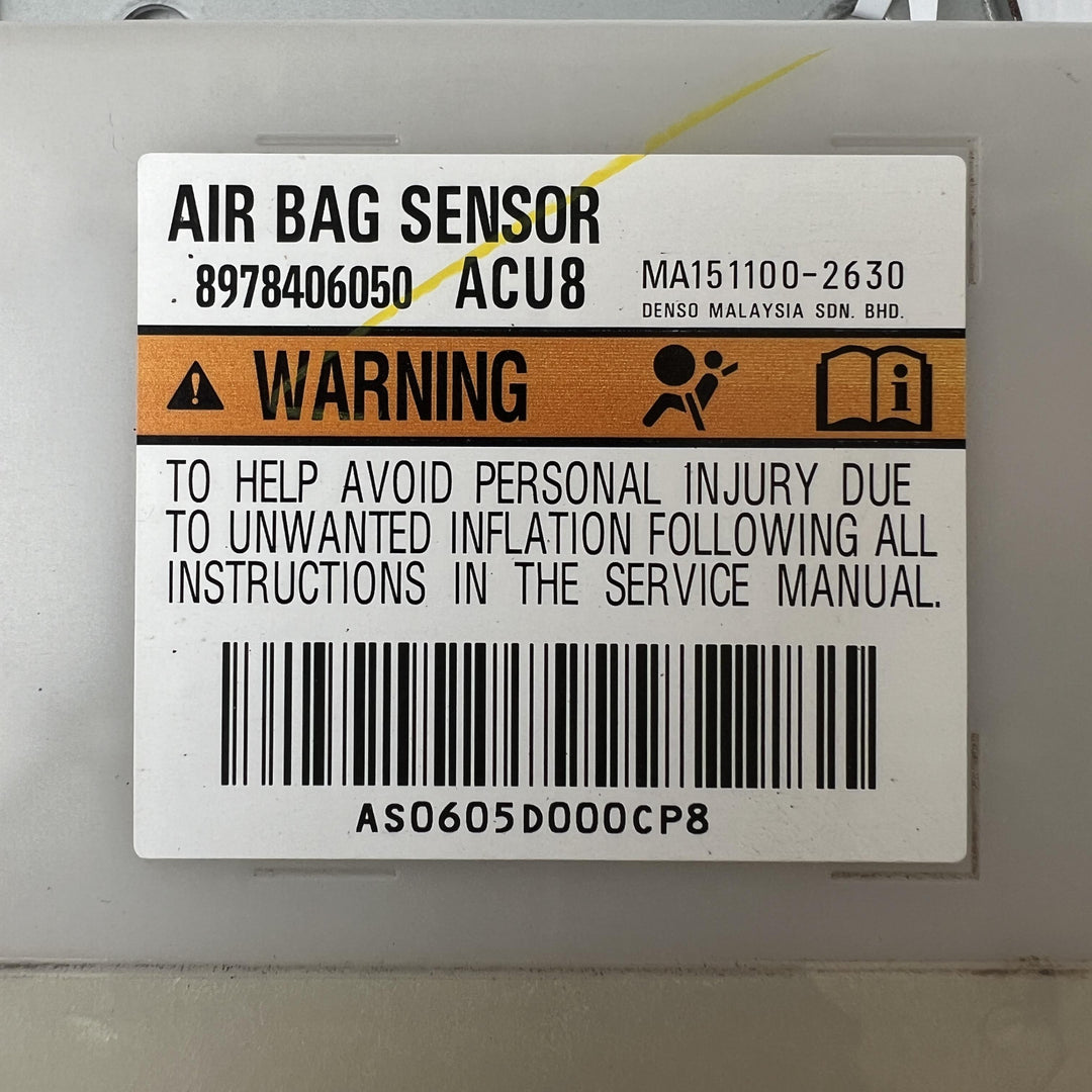 2022 Mazda BT-50 TF - Airbag Module/Sensor PN: 8978406050