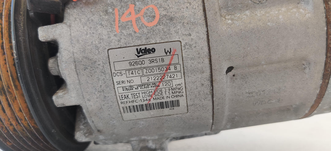 2012 -
  2017
  Nissan
  Pulsar
  
  A/C Compressor
  926003RS1B