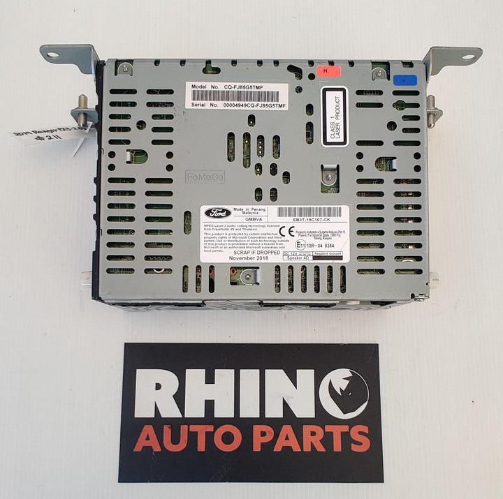 2018 -
  2019
  Ford
  Ranger
  Wildtrak
  Stereo Head Unit
  EB3T19C107CK