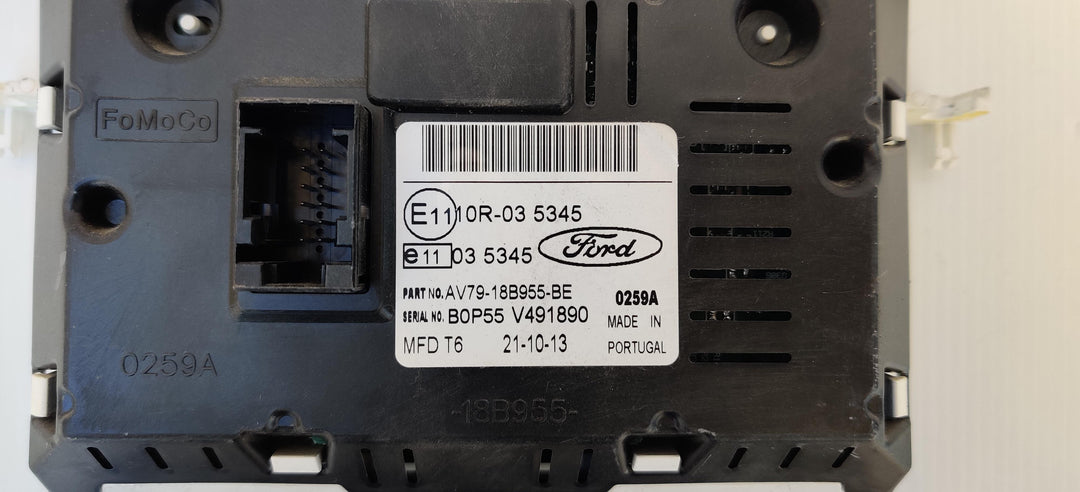 2014 Mazda BT-50 - Dash Display Unit PN: AV7918B955BE