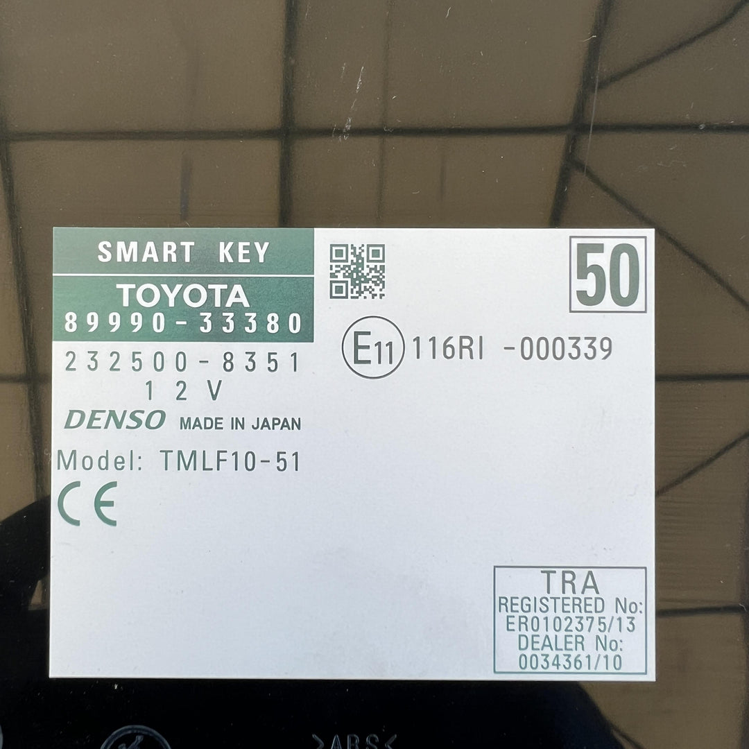 2016 Toyota Camry XV50 - Smart Key Module PN: 8999033380