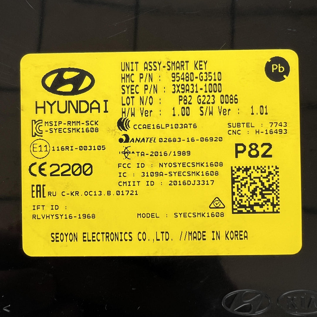 2017 -
  2025
  Hyundai
  i30
  Elite
  Smart Key Module
  95480G3510
