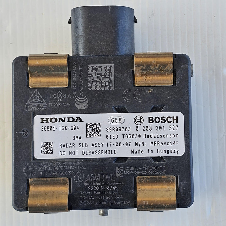 2016 -
  2021
  Honda
  Civic
  VTiLX
  Front Radar Sensor
  36801TGKQ04