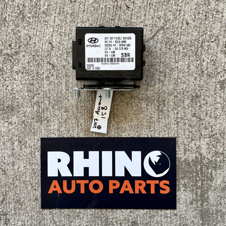 2017, Hyundai, Accent, Sport, RB6, Belt Reminder Module