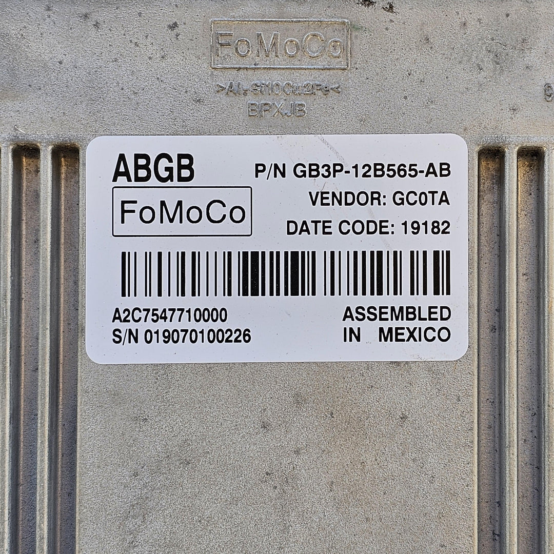 2011 -
  2022
  Ford
  Ranger
  XLS
  Transmission Control Module
  GB3P12B565AB