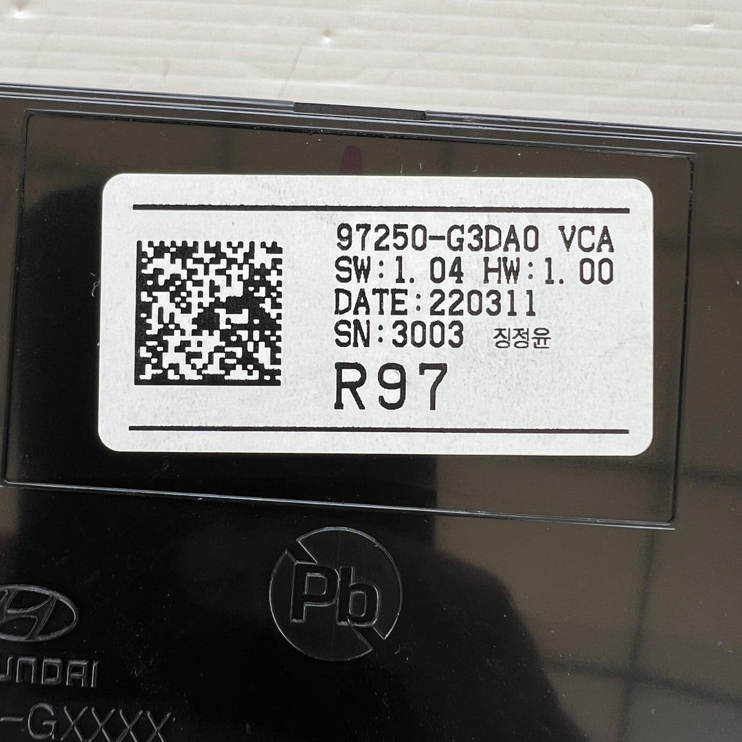 2022 Hyundai i30 PD - Heater/AC Controls
