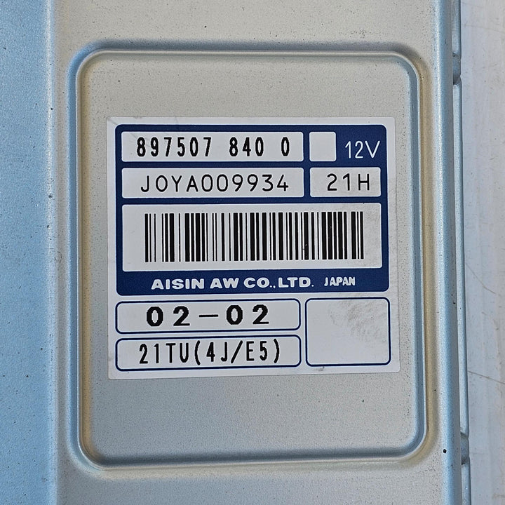 2022 Isuzu MU-X - Transmission Control Module PN: 8975078400