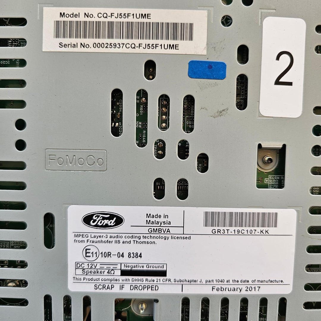 2017 Ford Mustang FM 1FA6P8CF3H5324410 - Stereo Head Unit PN: GR3T19C107KK