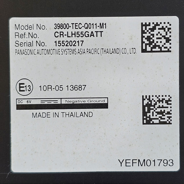 2019 Honda Civic - Antenna Control Module PN: 39800TECQ011M1