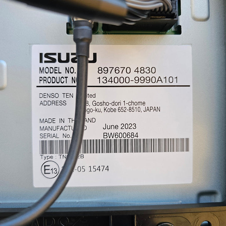 2023 Isuzu D-Max RG - Dash Display Unit PN: 8976704830