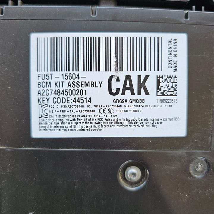 2015 Ford Ranger PXII MNAUMFF50FW519773 - Body Control Module PN: FU5T15604CAK