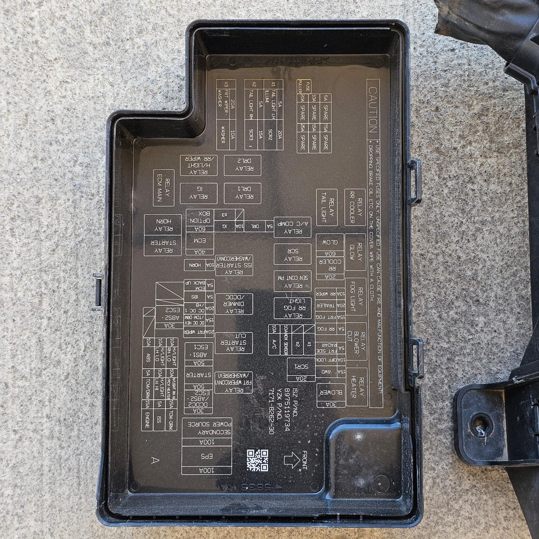 Jul 2020 to Current - Mazda BT-50 TF - Fuse Box - Engine Bay