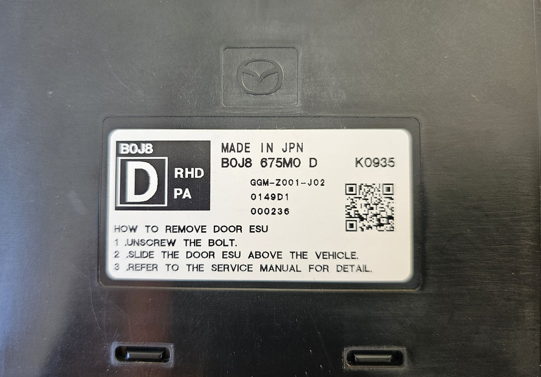 2019 Mazda Mazda3 BP JM0BP2HLA01103327 - Door Control Module PN: B0J8675M0D
