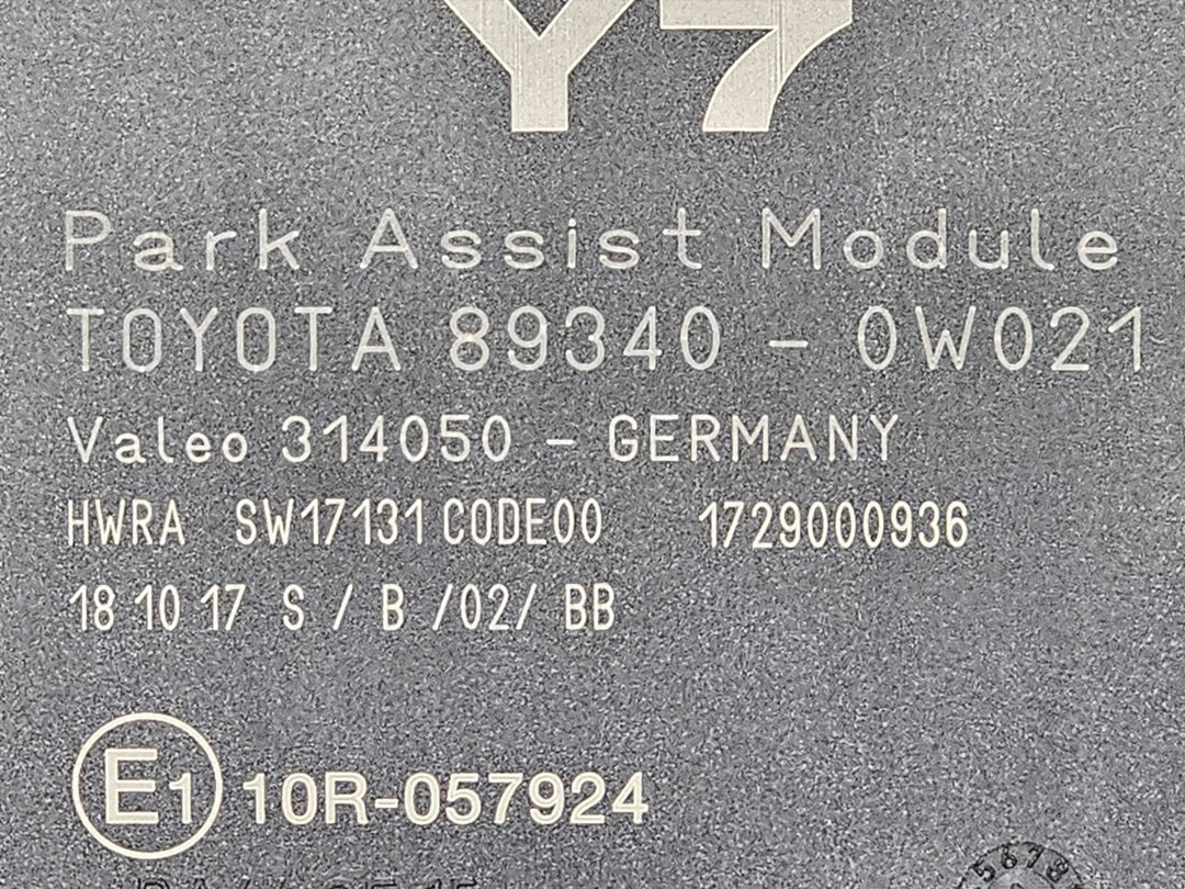 2017 Toyota C-HR X50 Koba 1.2 Petrol Automatic CVT - Parking Assistant Module 893400W021