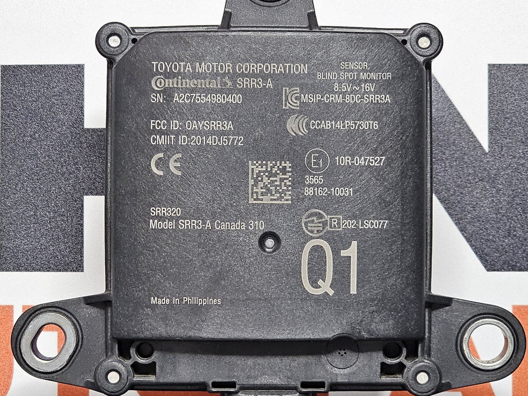 2017 Toyota C-HR X50 Koba 1.2 Petrol Automatic CVT - Blind Spot Detection Control Module