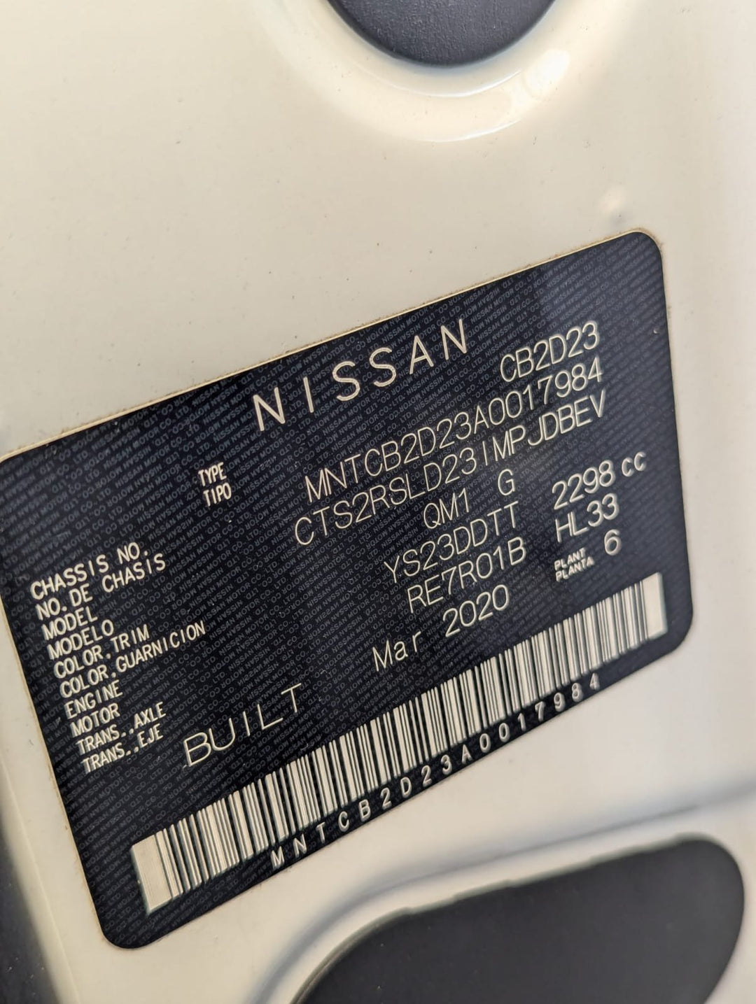 2020 Nissan Navara D23 ST