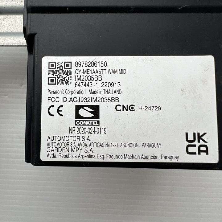 2020-2025 Mazda BT-50 TF Remote Communication Control Module 8978286150
