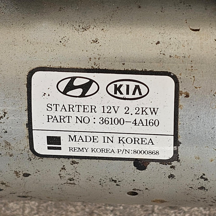 Apr 2012 to Mar 2021 - Hyundai iLoad TQ Diesel Turbocharged 2.5L Automatic - Starter Motor