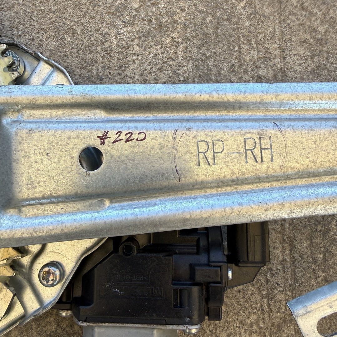 2023 Mazda BT-50 TF XT 3 Diesel  - Right Rear Window Regulator/Motor WR19B010