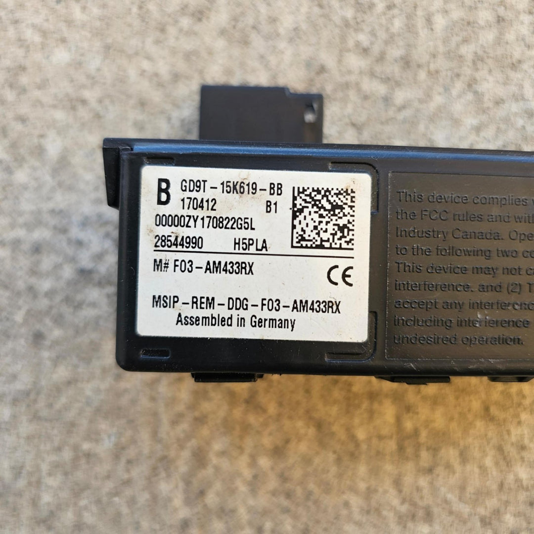 2017 Ford Mustang FM 1FA6P8CF3H5324410 - Antenna Keyless Entry PN: GD9T15K619BB