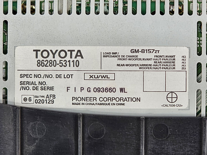 2006 Lexus IS250 Prestige Amplifier 8628053110