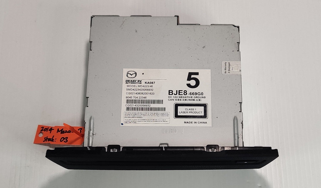 2014 Mazda Mazda3 Maxx Stereo Head Unit BJE8669G0