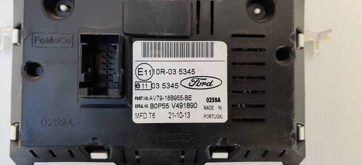 2011-2020 Mazda BT-50 XT Dash Display Unit AV7918B955BE