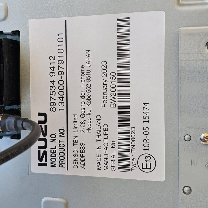 2023 Mazda BT-50 TF XT 3 Diesel  - Dash Display Unit 8975349412
