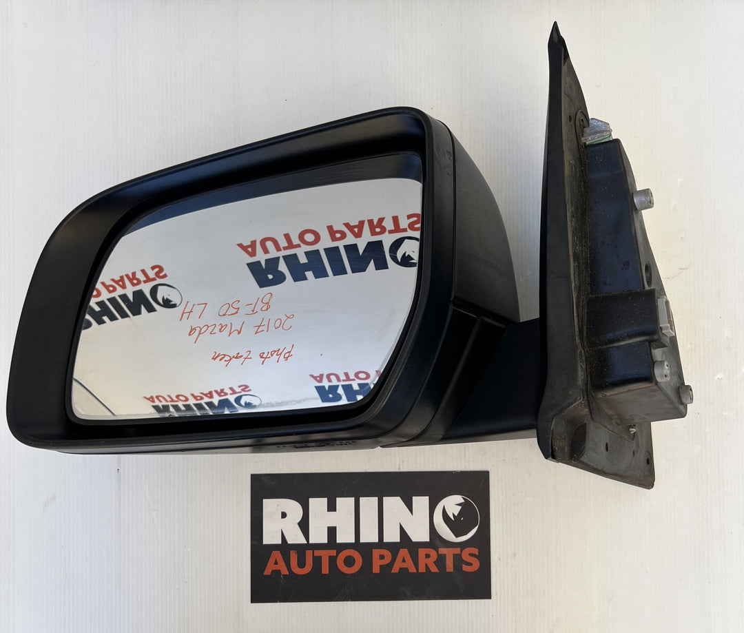 Oct 2011 to Jun 2020- Mazda BT-50 UP UR- Left Door Mirror- Power Adjust, Black