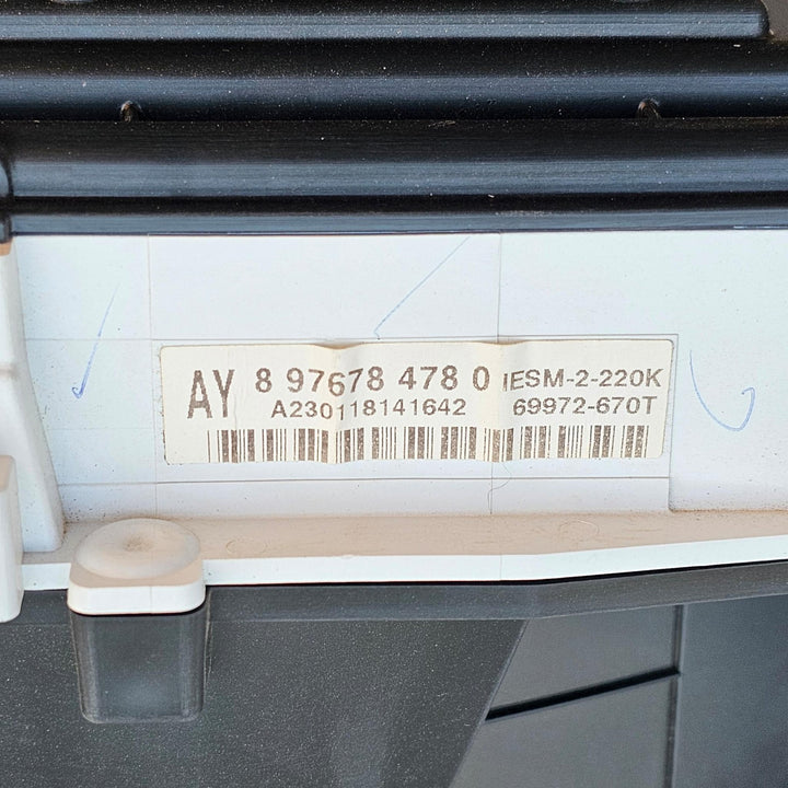 Jul 2020 to Current - Mazda BT-50 TF - Instrument Cluster