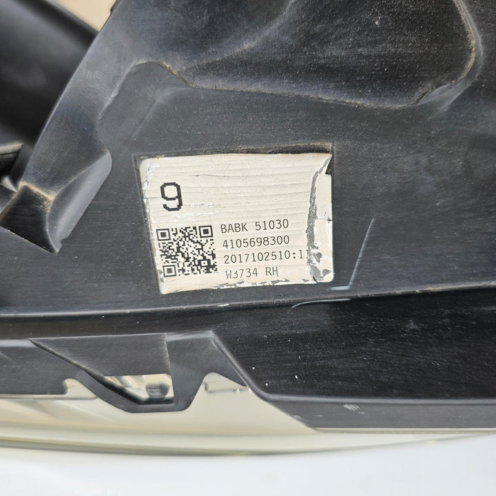 2018 Mazda Mazda3 BN - Right Headlight PN: BABK51030