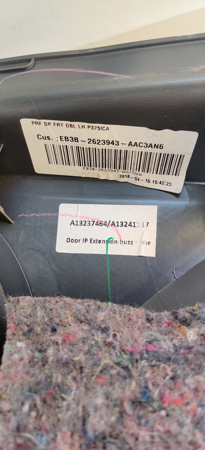 2018 Ford Ranger PXII - Left Front Door Trim